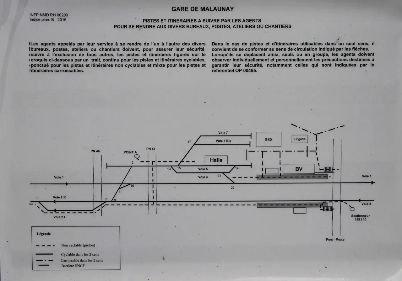Plan de la gare de Malaunay-Le Houlme