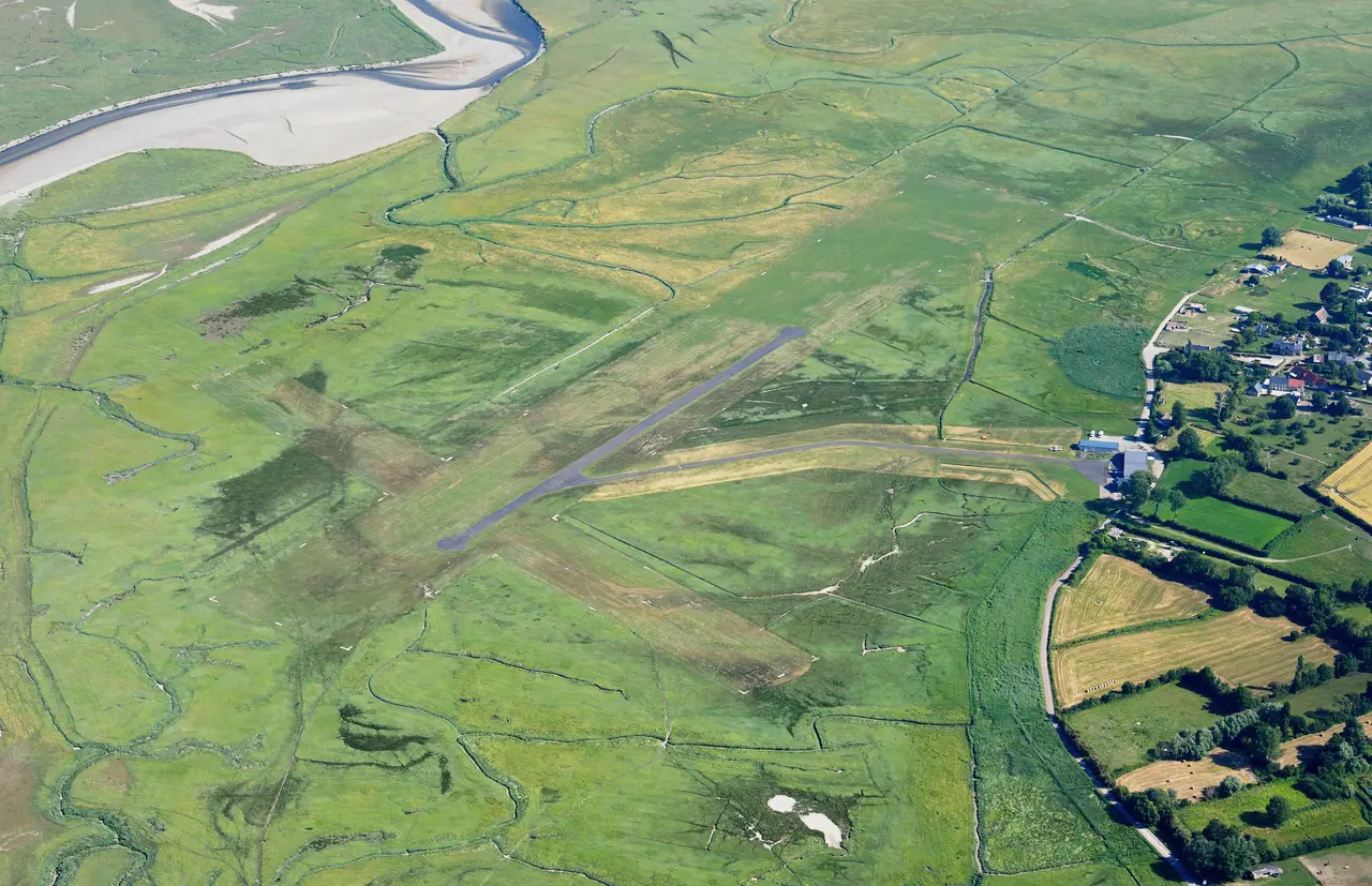 Aerial image of the Avranches-Le Val-Saint-Père airfield