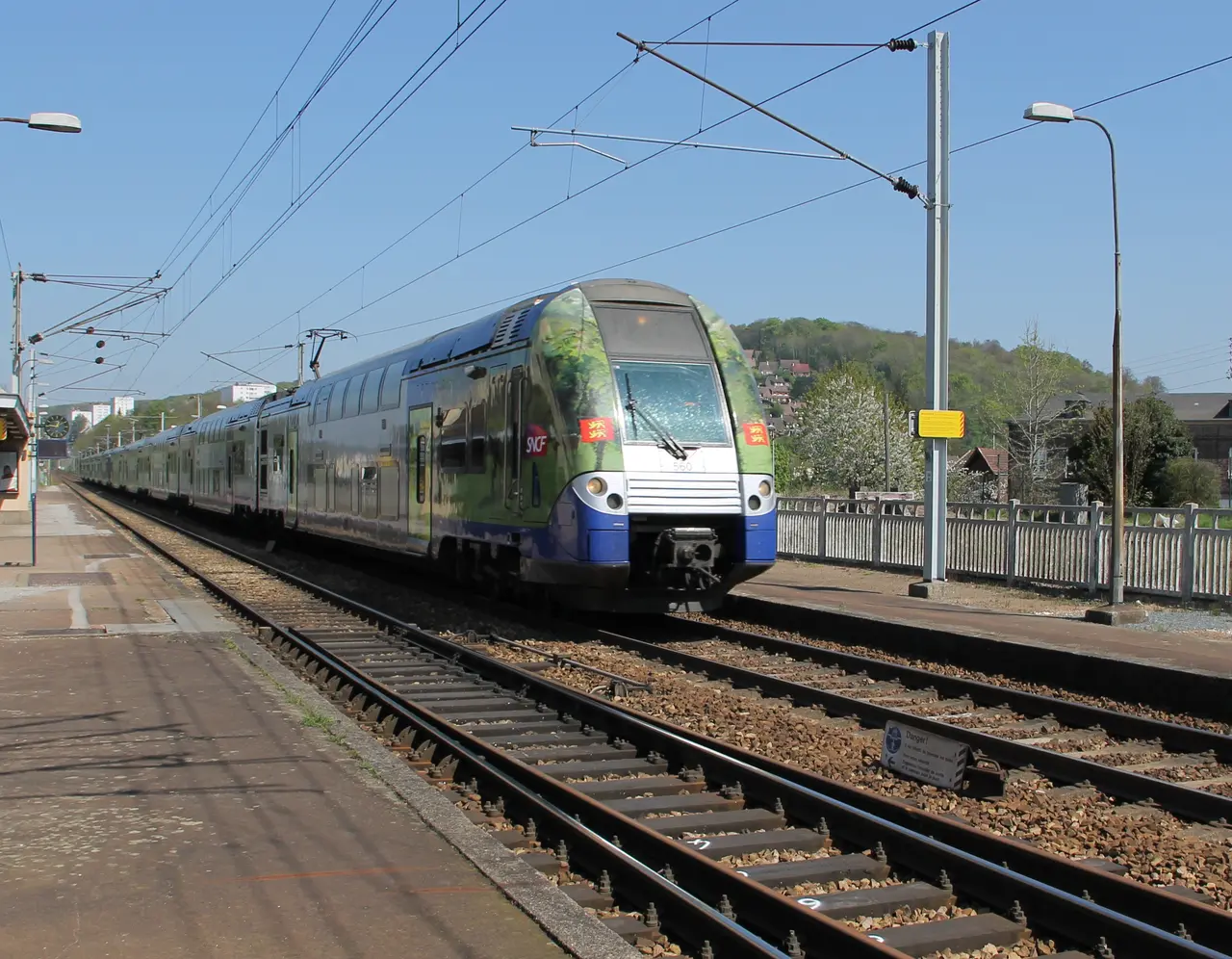 Gare de Maromme, passage d'un 'Train de l'impressionnisme'