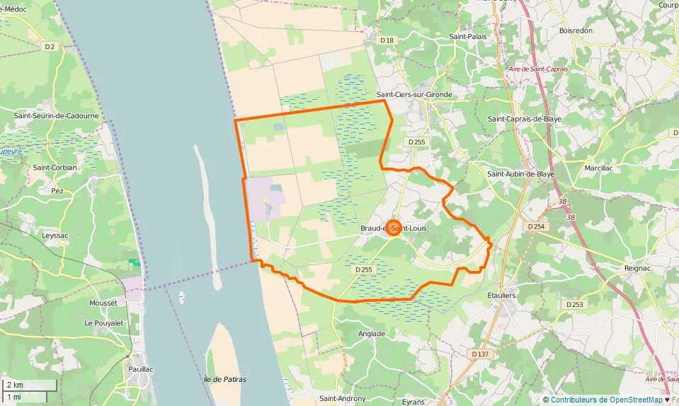 Braud-et-Saint-Louis Limite communale
