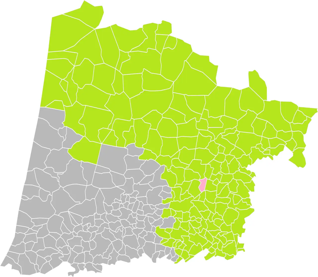 Bretagne-de-Marsan (Landes) dans son Arrondissement