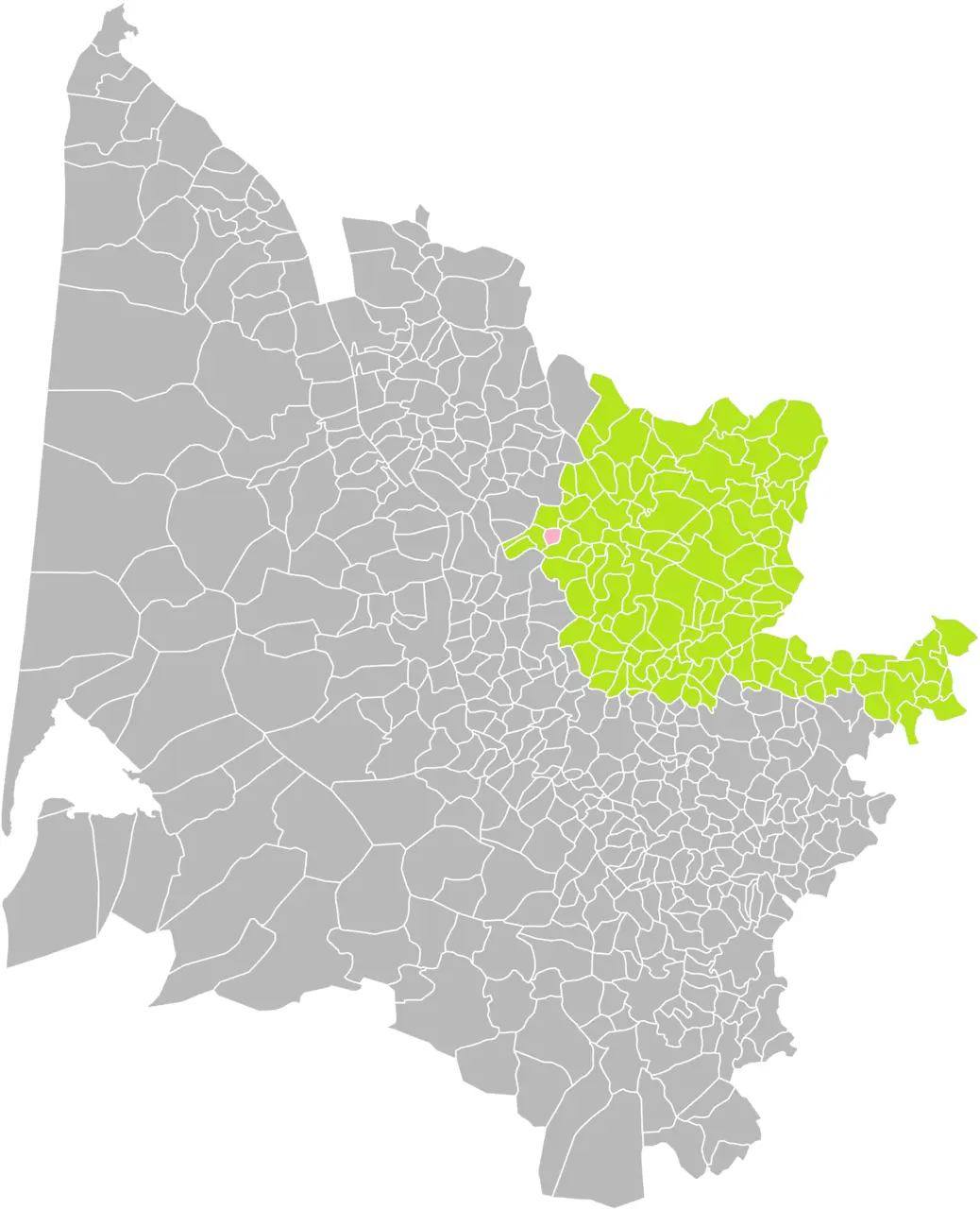 Cadillac-en-Fronsadais (Gironde) dans son Arrondissement