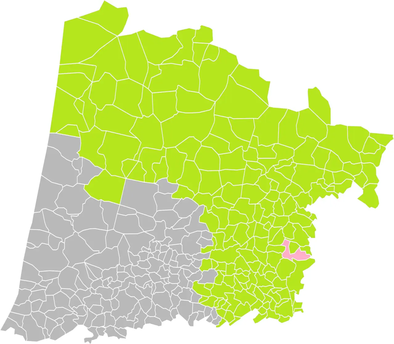 Cazères-sur-l'Adour (Landes) dans son Arrondissement