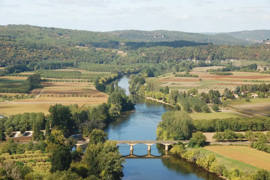 Paysage de la Dordogne à Cénac