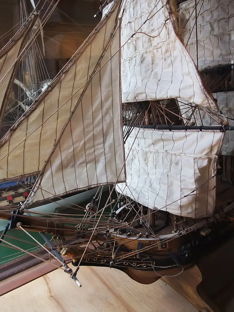 Bow detail of 380 ton French Corvette Astrolabe ex la Coquille commissioned in 1811 and used to explore Antarctica (1)