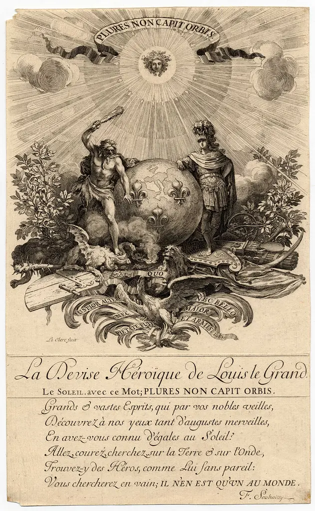 La devise héroïque de Louis le Grand - Sébastien Le Clerc (1637-1714), graveur du Roi [FIE_LEC_195_4]