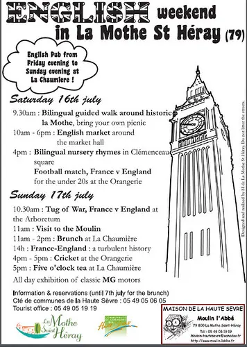 La Mothe Saint-Héray : English weekend