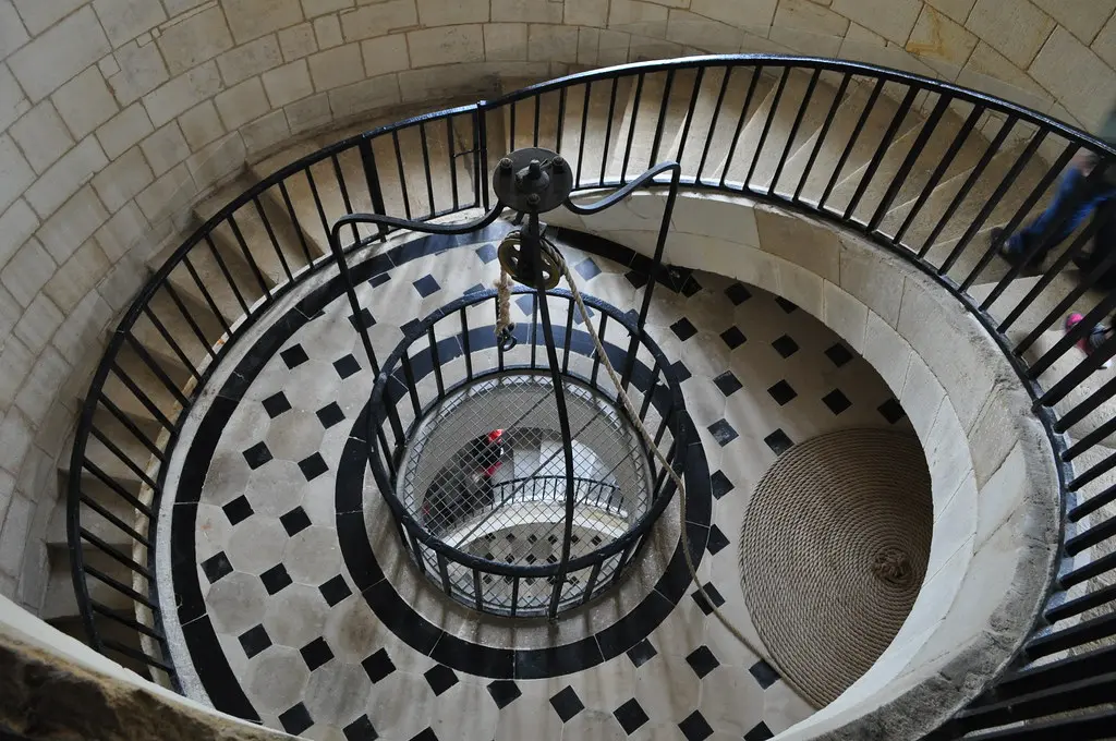 Montée à la lanterne (XVIIIe), phare de Cordouan, Le Verdon-sur-Mer, Médoc, Gironde, Aquitaine, France.