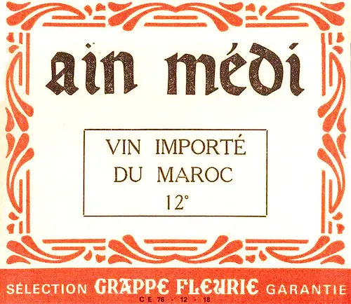 3 AÏn Médi Vin du Maroc