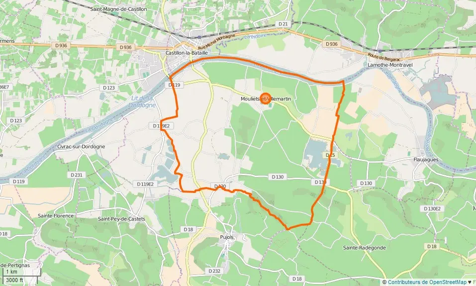Mouliets-et-Villemartin Limite communale