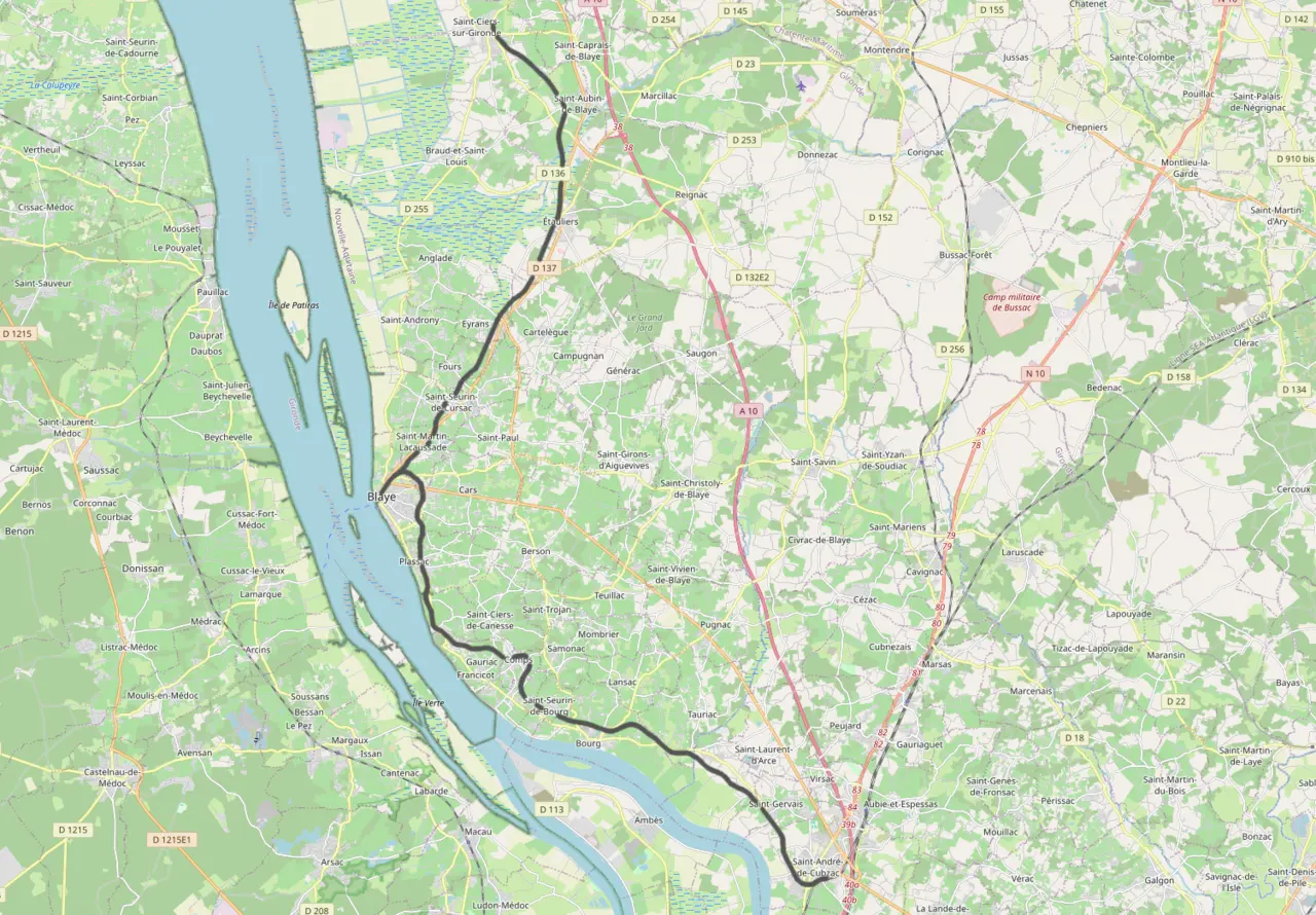 Ligne Saint-André-de-Cubzac - Saint-Ciers-sur-Gironde