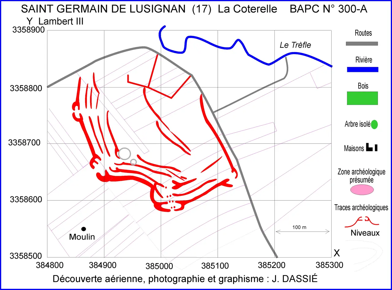 Résultat de la prospection aérienne de Saint-Germain-de-Lusignan
