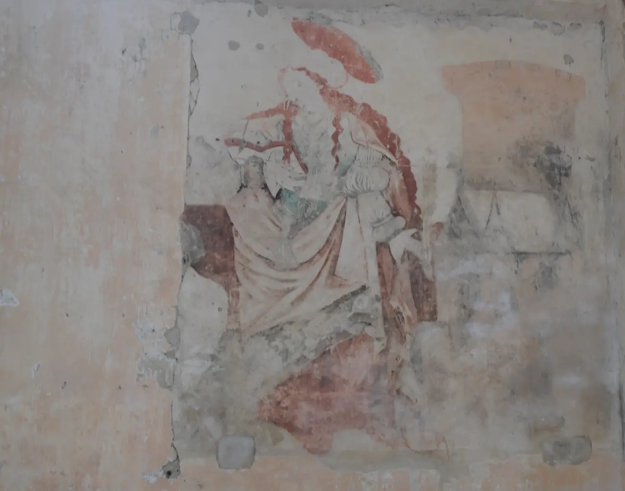 Saint-Maurice-la-Clouère (86) Église Saint-Maurice Peinture murale 577