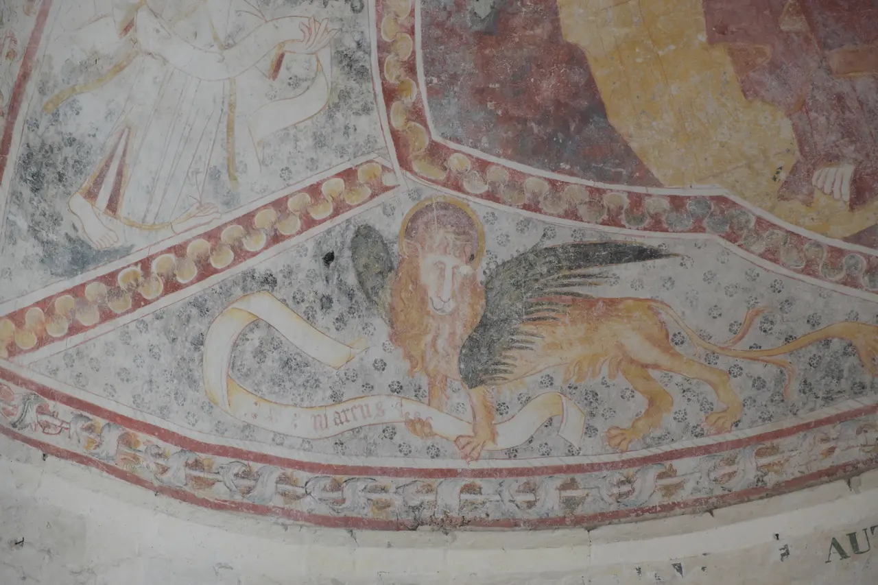 Saint-Maurice-la-Clouère (86) Église Saint-Maurice Peinture murale 575