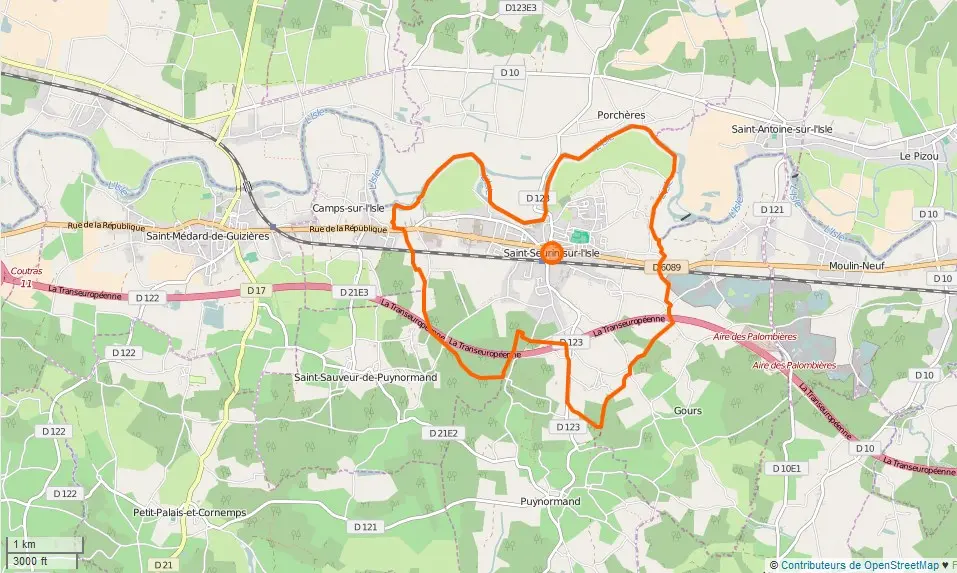 Saint-Seurin-sur-l'Isle Limite communale