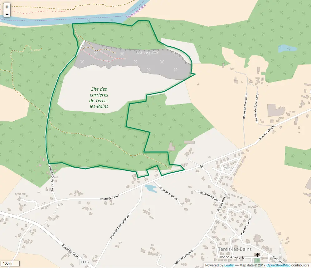 File:Périmètre RNR Site des Carrières de Tercis-les-Bains rnr287.png