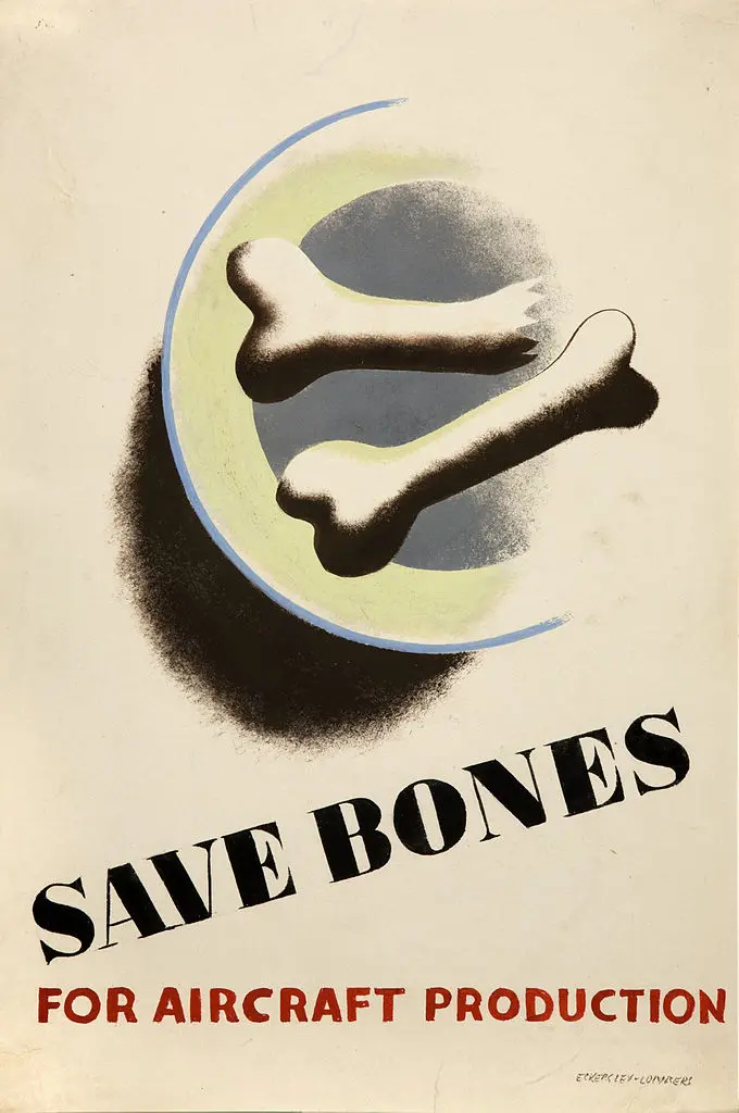 Tom Eckersley and Eric Lombers. Save Bones 1940s