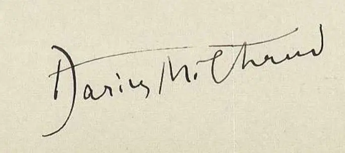 Milhaud Darius signature 1933