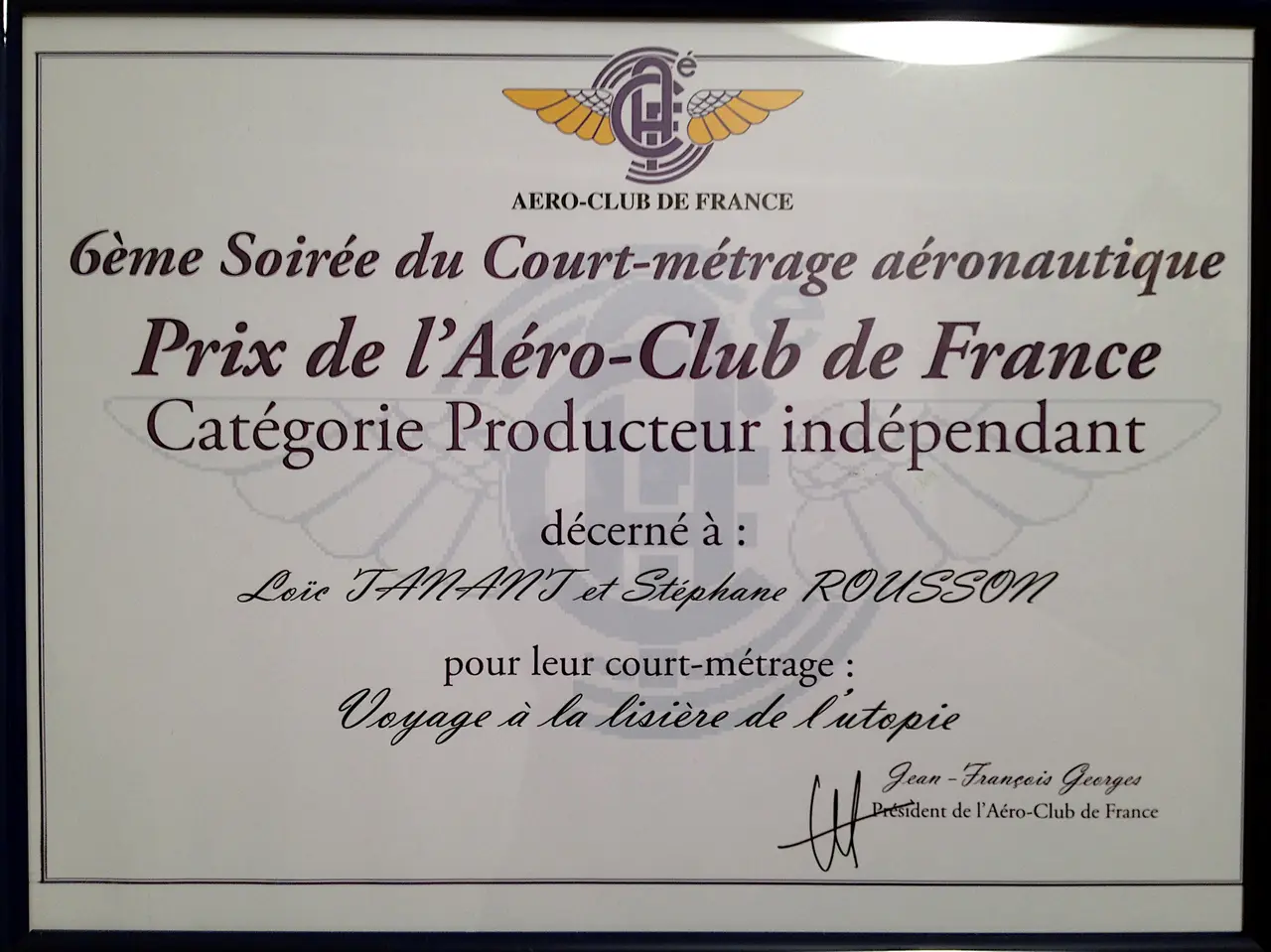 Prix Aéroclub de France Stéphane Rousson et Loïc Tanant