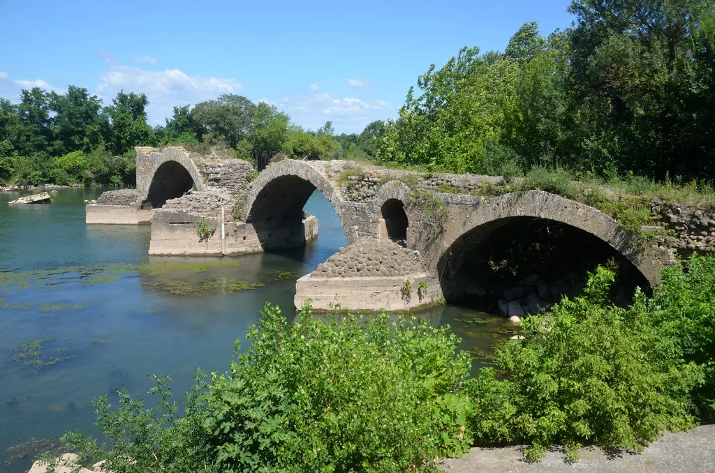 Saint-Thibéry Roman Bridge, Via Domitia, France