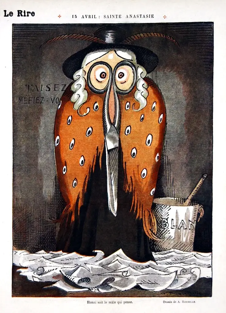 ROUBILLE, Auguste. Sainte Anastasie, Le Rire, April 15, 1915.