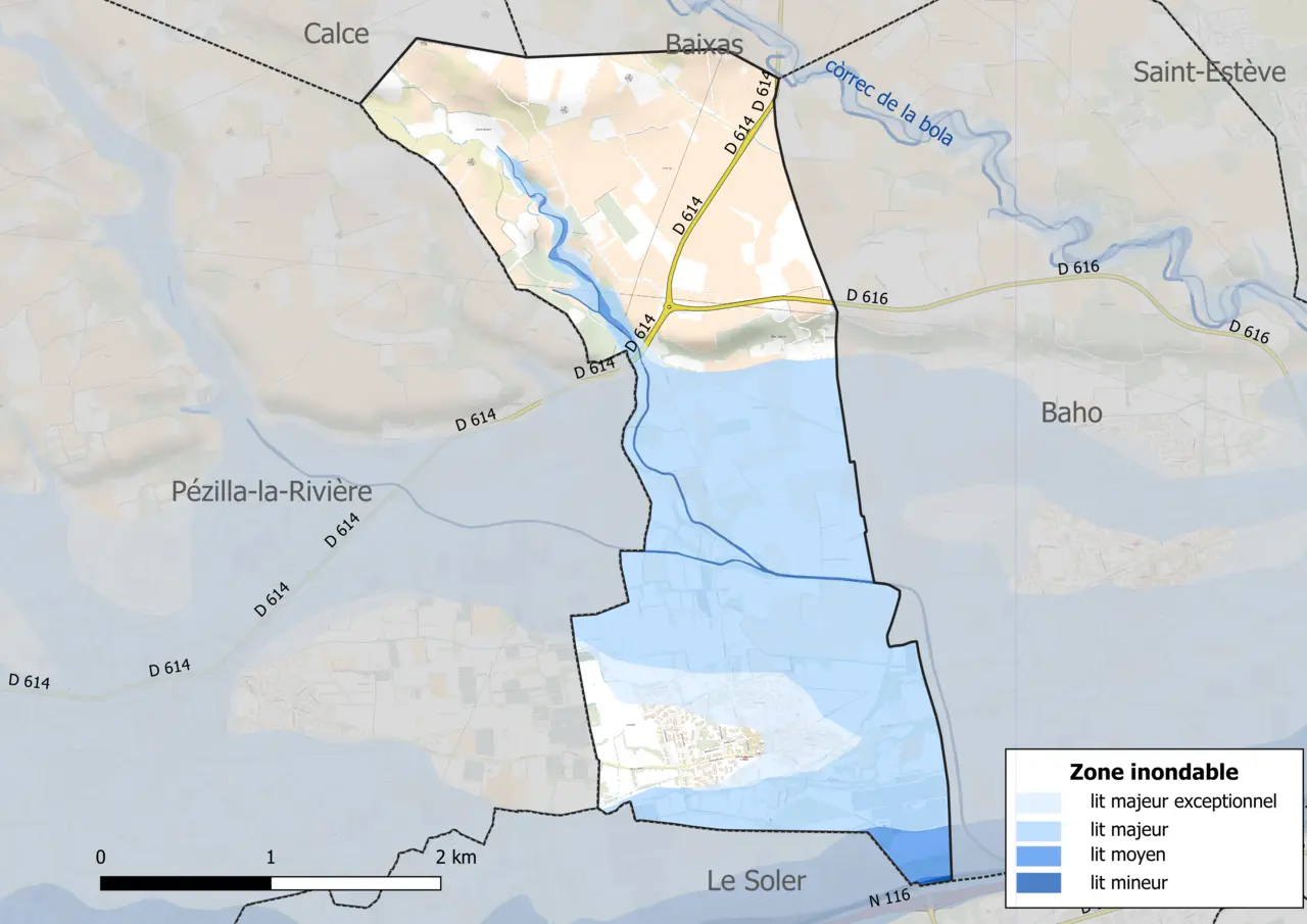 66228-Villeneuve-la-Rivière-Zone inondable