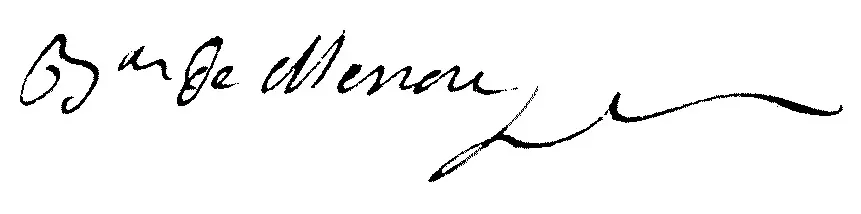 Signature de Jacques de Menou de Boussay
