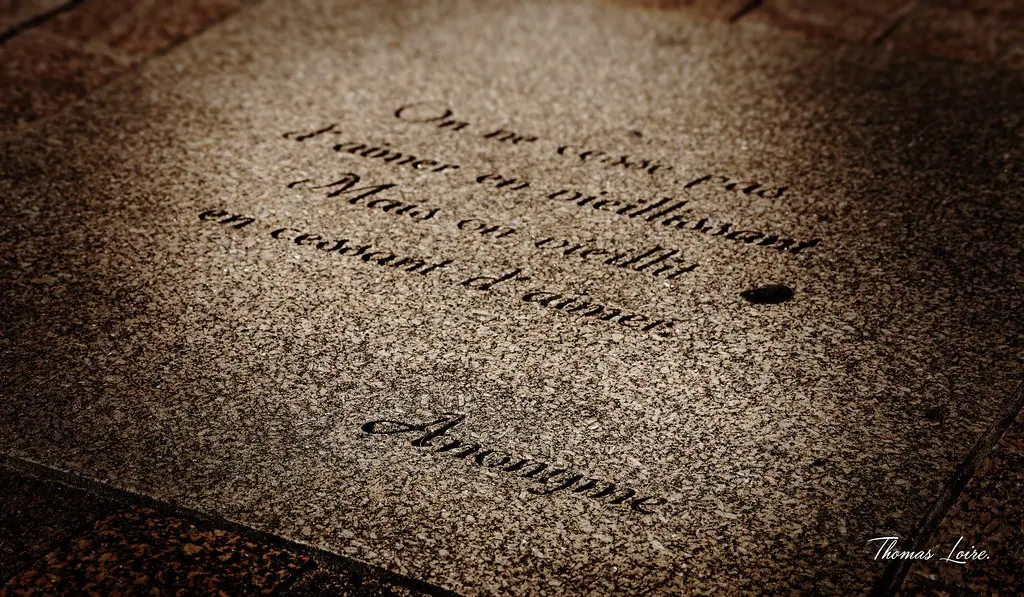 Citation dans une rue de Cholet