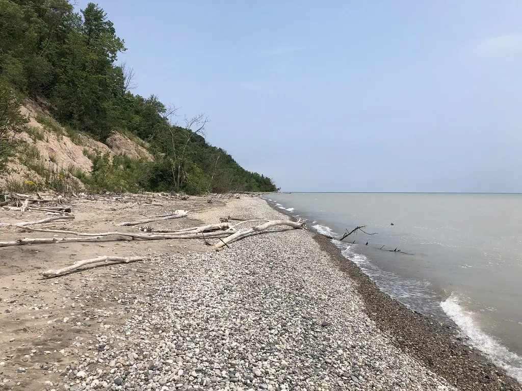 Lake Michigan shoreline at Donges Bay Gorge