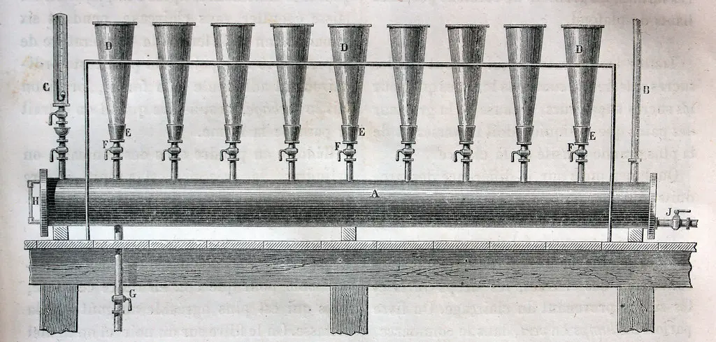 'Sucette pour produire l'egouttage forcé des pains de sucre dans les raffineries'.