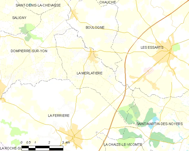 Map commune FR insee code 85142
