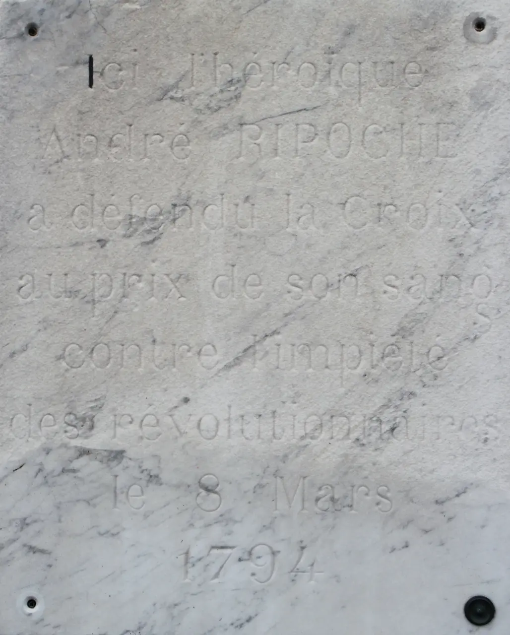 W00144-Le Landreau Plaque Commémorative, 19 Novembre 1899, André Ripoche, Croix du Bas-Briacé 0092