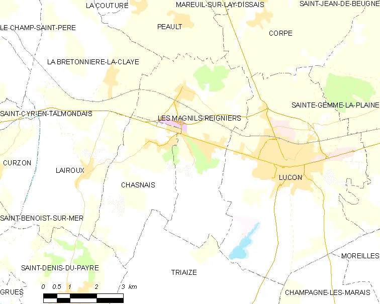 Map commune FR insee code 85131