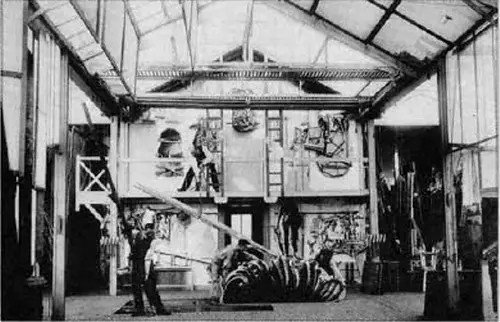Interno degli studios di Méliès a Montreuil