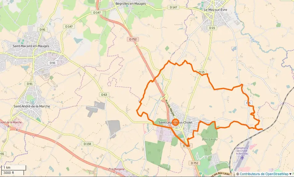Saint-Léger-sous-Cholet Limite commnale