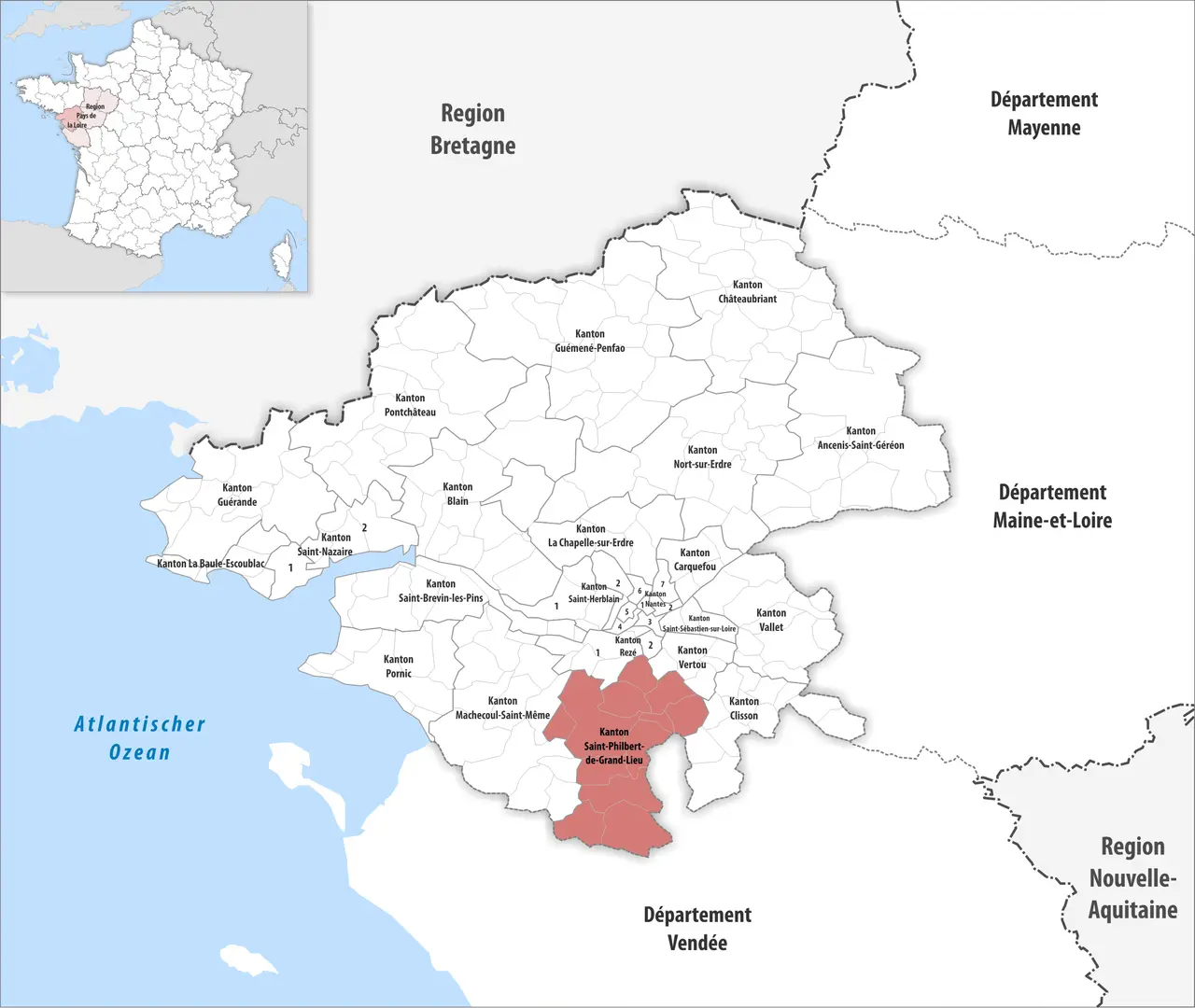 Locator map of Kanton Saint-Philbert-de-Grand-Lieu 2021