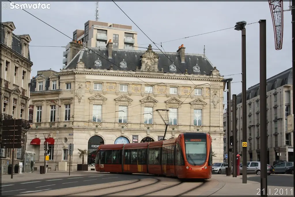 Alstom Citadis 302 – Setram (Société d'Économie Mixte des TRansports en commun de l'Agglomération Mancelle) n°1011 (Sargé-lès-le-Mans)