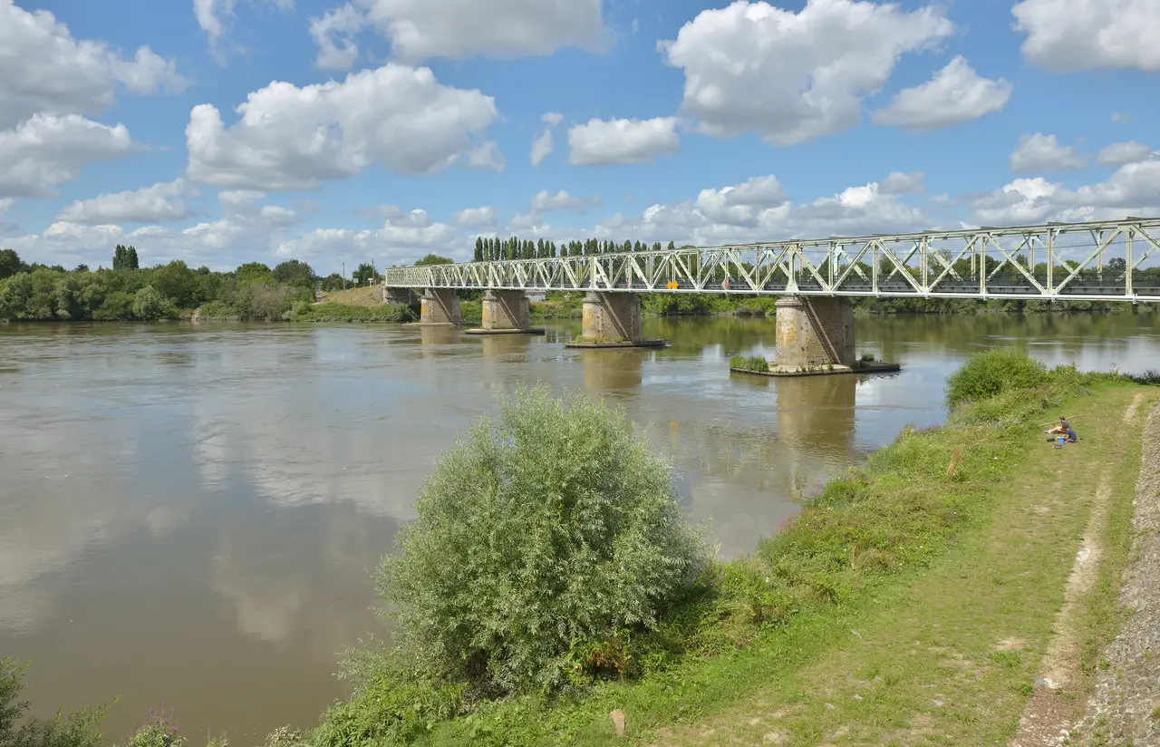 Pont de Thouaré sur Loire on the Loire river