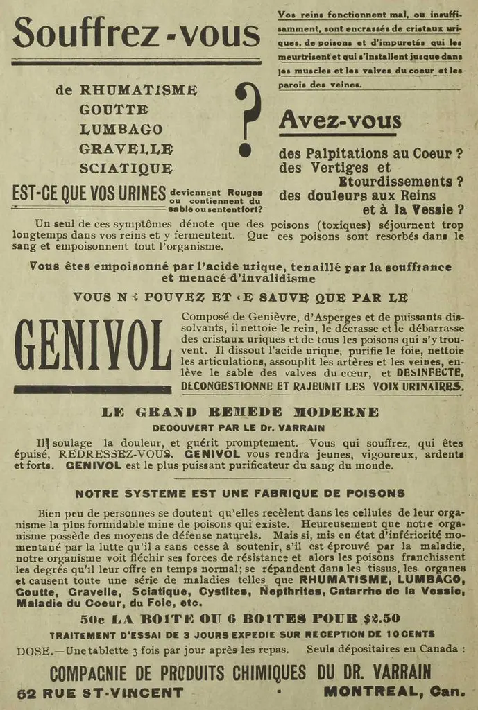 Génivol - Compagnie des produits chimiques du Dr. Varrain