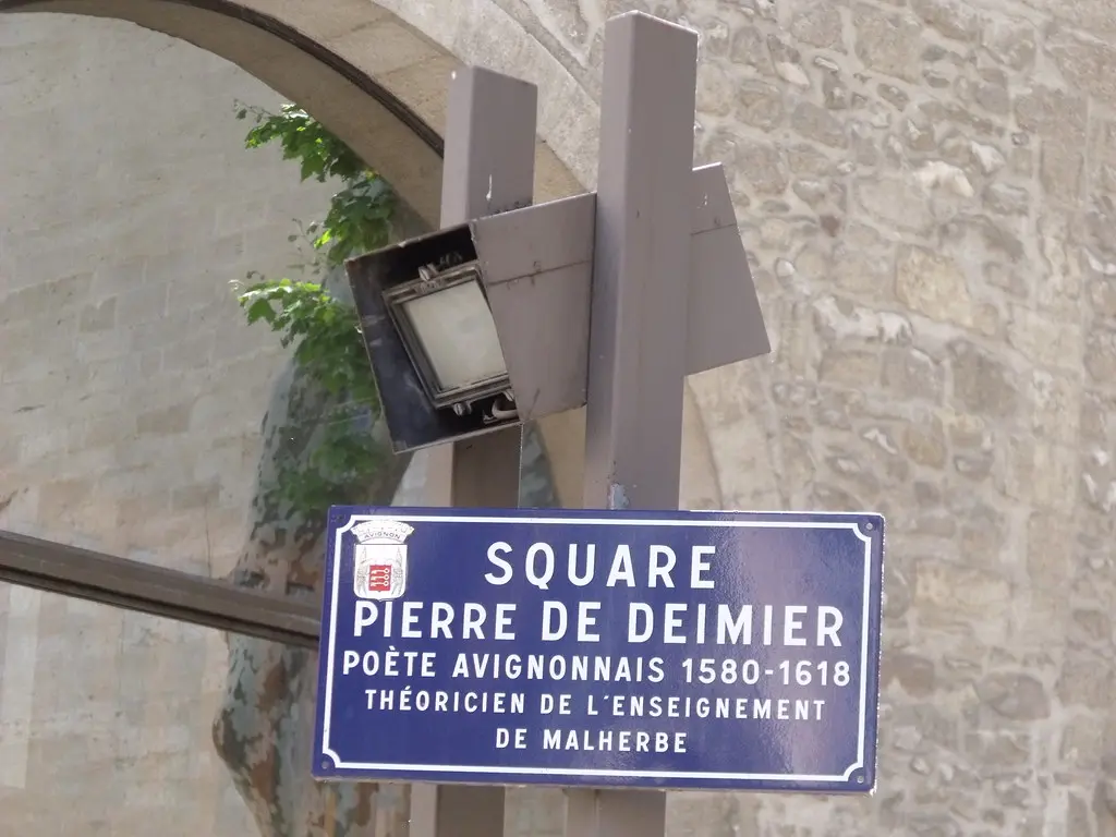 Avignon - Square Pierre de Deimier - road sign