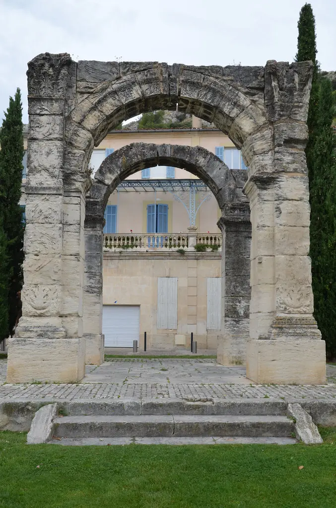 The Roman Arch of Cavaillon (Cabellio), built in the 1st century AD served as the monumental entrance to a building or a public forum, Cavaillon, France