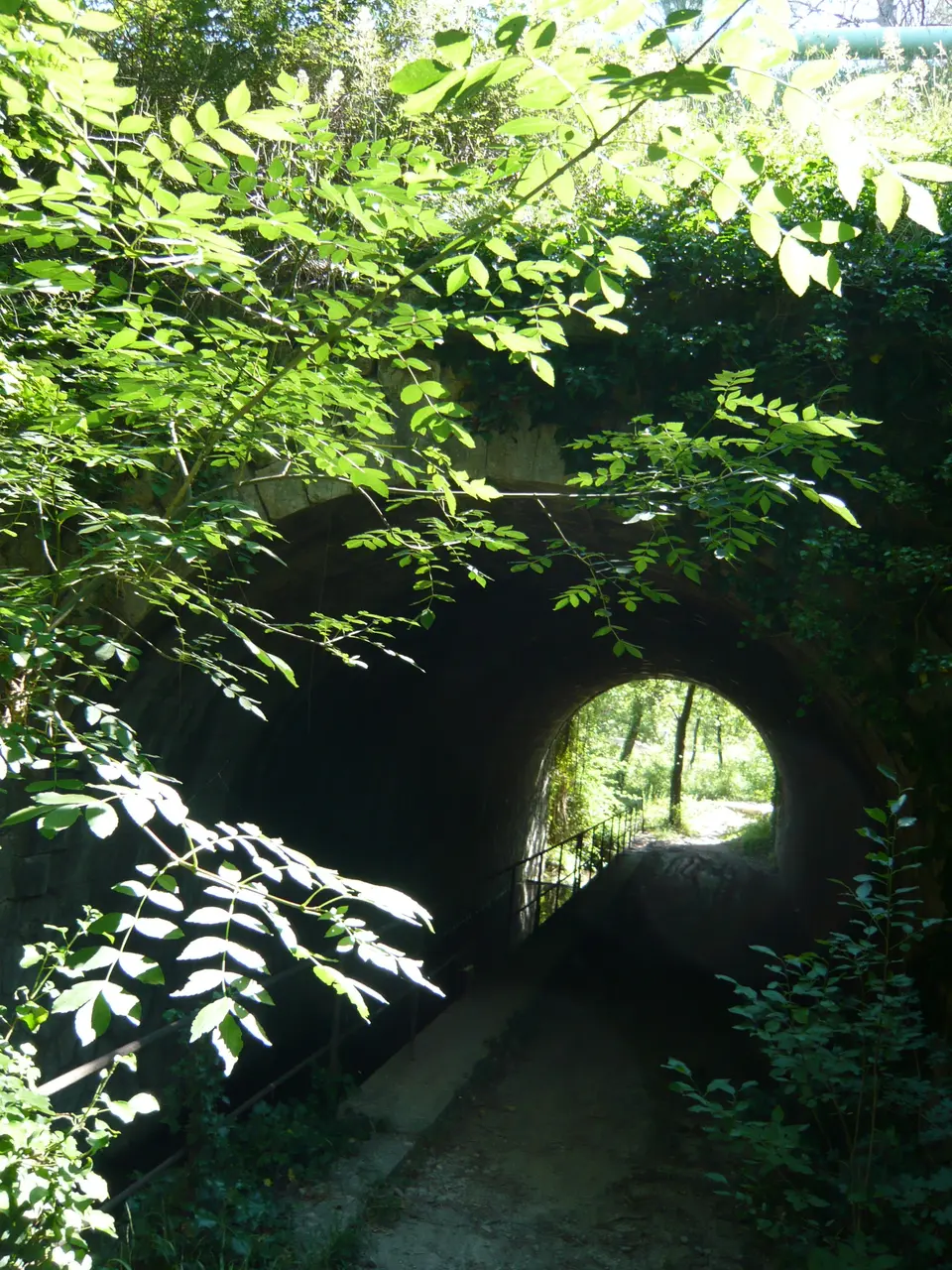 Pont de l'ancienne ligne Aubagne-Fuveau sur le Vallat Gréasque Bouches-du-Rhône (France)