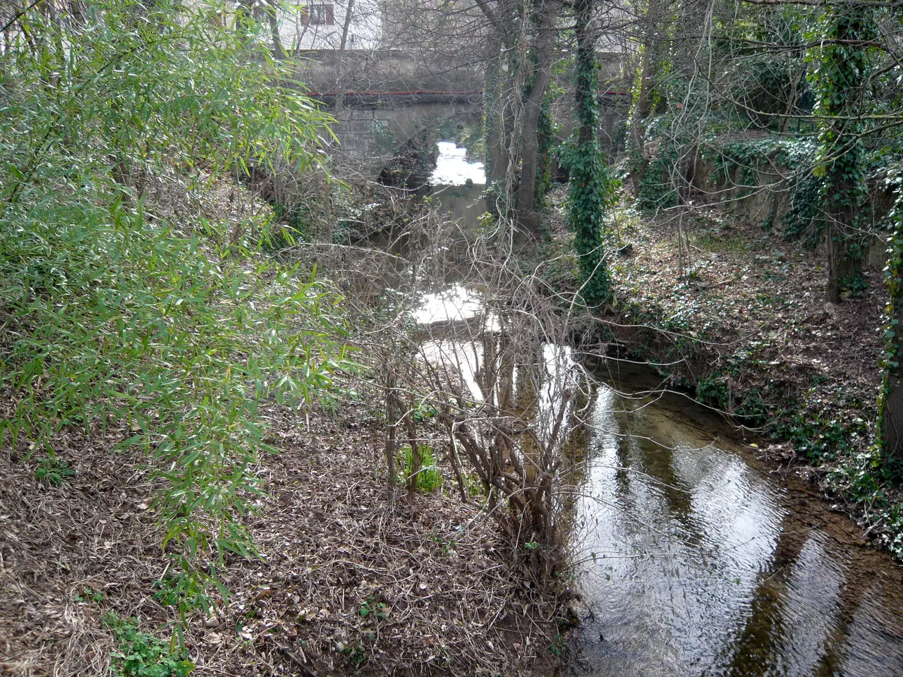 Le Tholonet pont de Palette La Cause vue aval