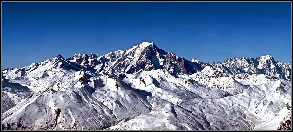 Mont Blanc (4810m) from Aiguille Rouge (3226m), Les Arcs