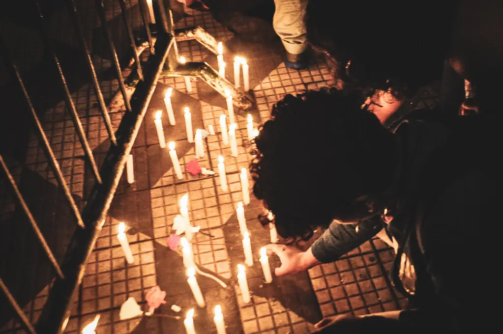 Protesto em frente da Secretaria de Segurança Pública do Estado de São Paulo (SSP), na quarta-feira (4), contra a intervenção da Polícia Militar, em Paraisópolis, que resultou em nove mortes (Foto: Elineudo Meira)
