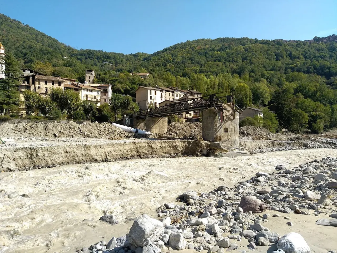 Roquebillière après la tempête Alex