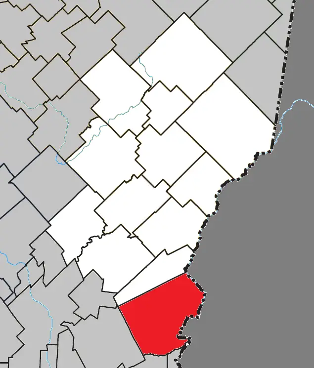 Saint-Zacharie Quebec location diagram