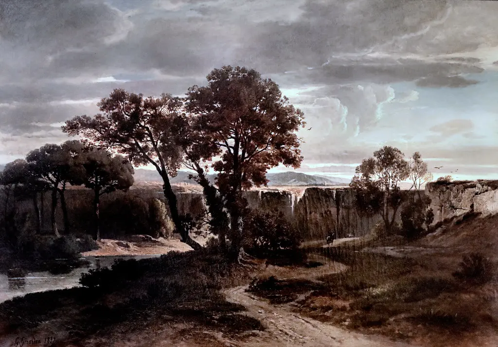 IMG_4019CA Gustave Girardon 1821-1887. Les gorges de Venasque (Vaucluse) 1857 Avignon Musée Calvet.