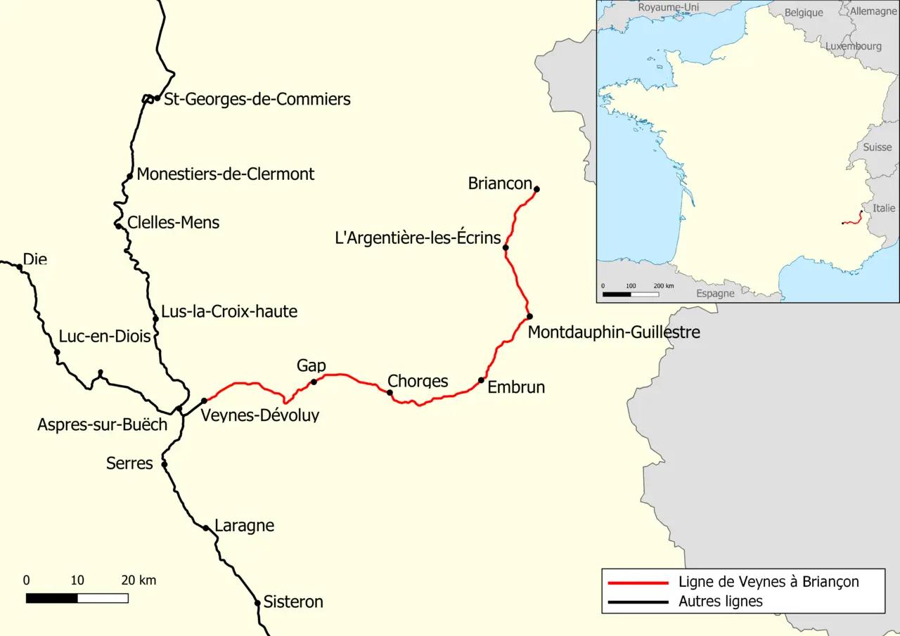 915000 - Ligne de Veynes à Briançon