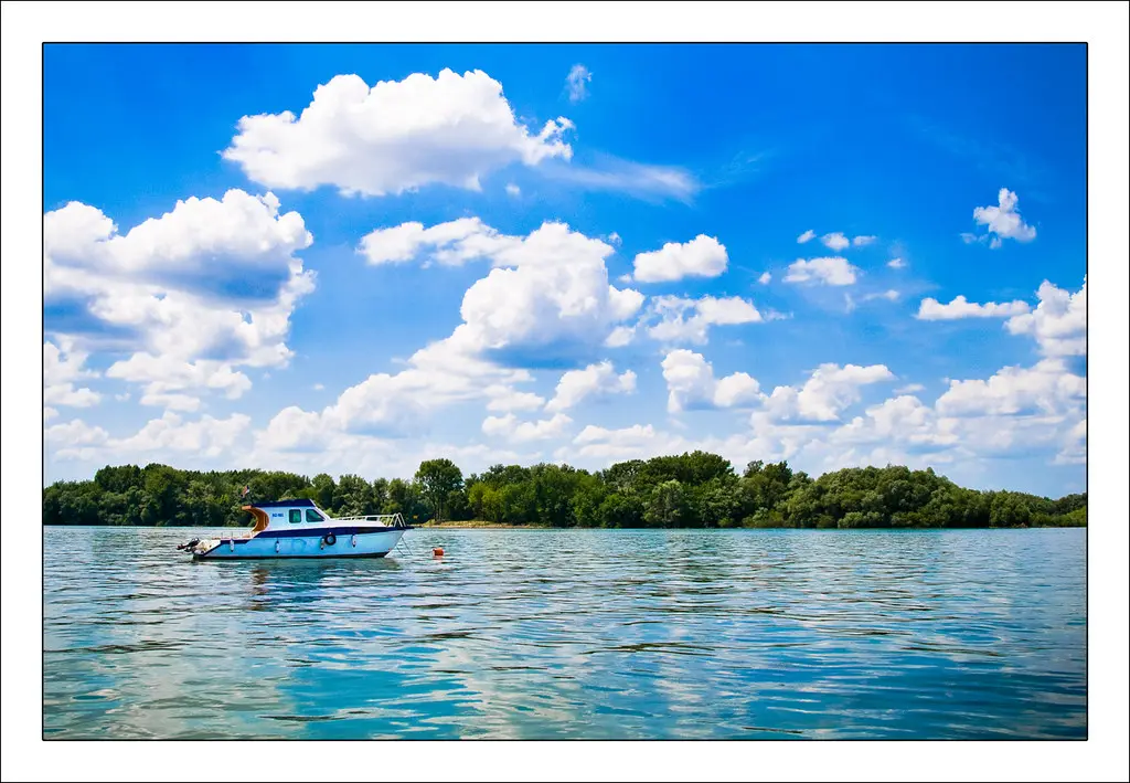 Sunny day over Sava river